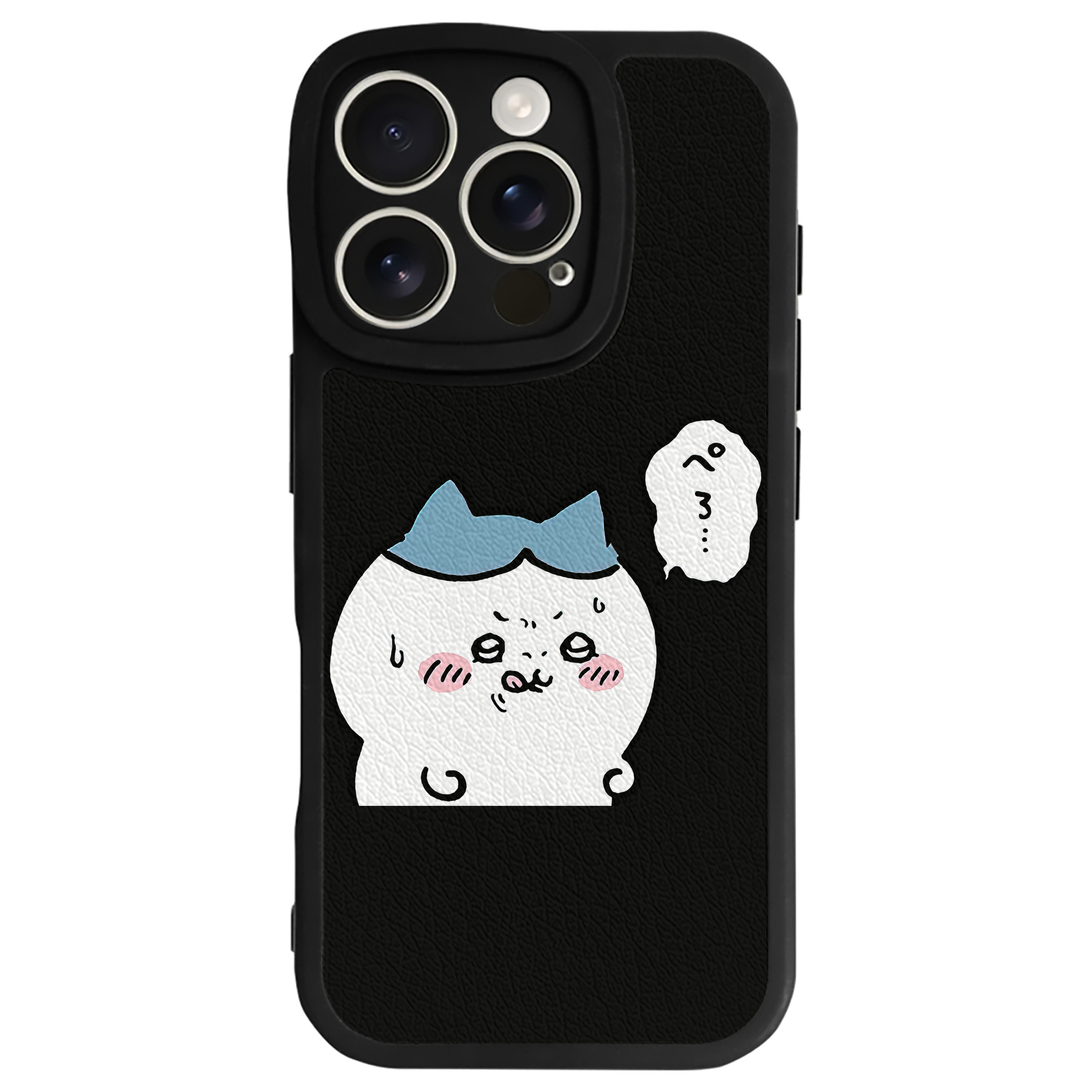（画像用） ちいかわ ハチワレ Chii-kawa hachiware 【iPhone 16シリーズ対応】シリコンスマホケース（レザー調） 材質：シリコン